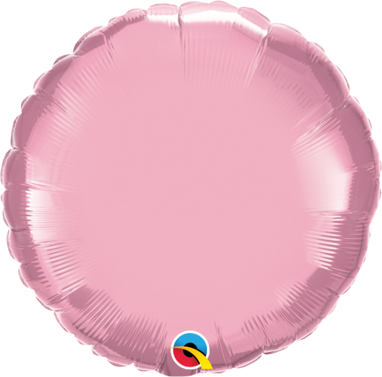Folienballon - rund - rosa - glänzend - 46 cm