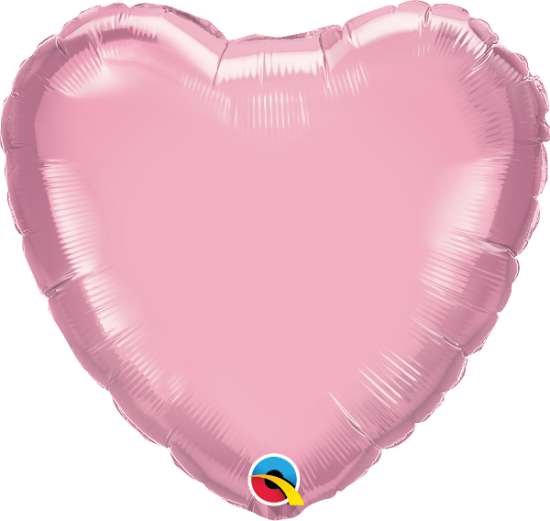 Folienballon - Herz - rosa - glänzend - 46 cm
