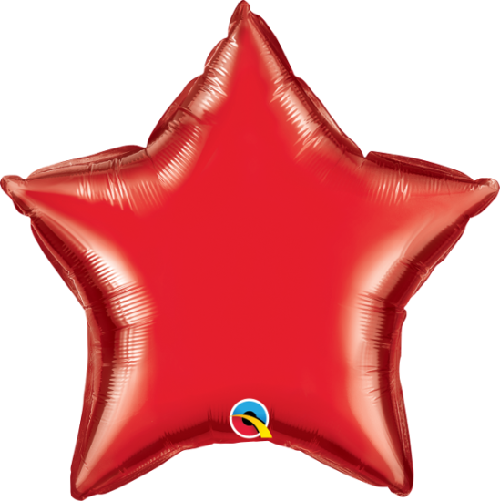 Folienballon - Stern - rubinrot - metallic - 50 cm