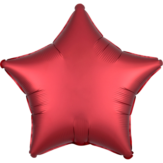 Folienballon - Stern - Sangria - rot - satin - 43 cm
