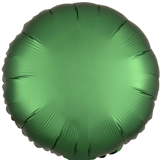 Folienballon - rund - dunkelgrün - 43 cm