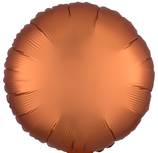 Folienballon - rund - Orange - satin - 43 cm
