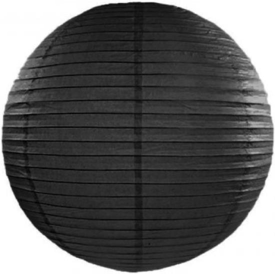 1 Lampion - Laterne - schwarz - 25 cm