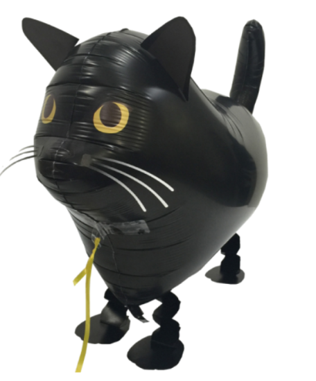 Laufender Ballon "schwarze Katze"