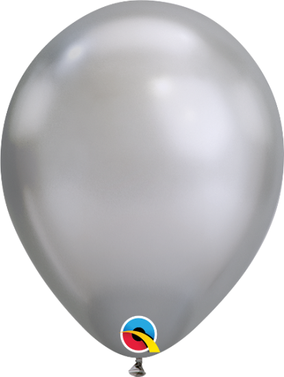 Latexballon - silber - Chrome - 28 cm