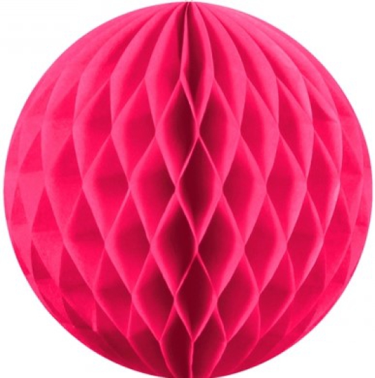 1 Deko - Wabenball - dunkles pink - 10 cm