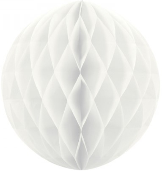 1 Deko - Wabenball - weiß - 20 cm