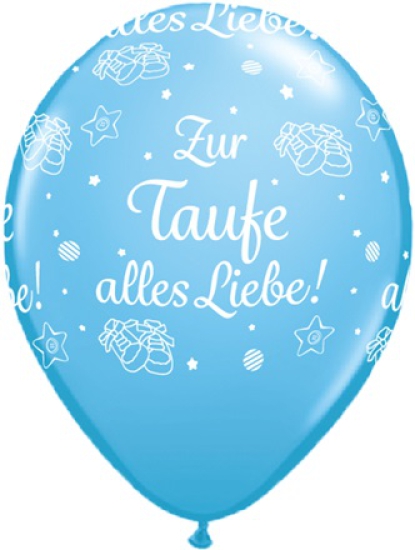 Latexballon - "Zur Taufe alles Liebe! - blau - 28 cm