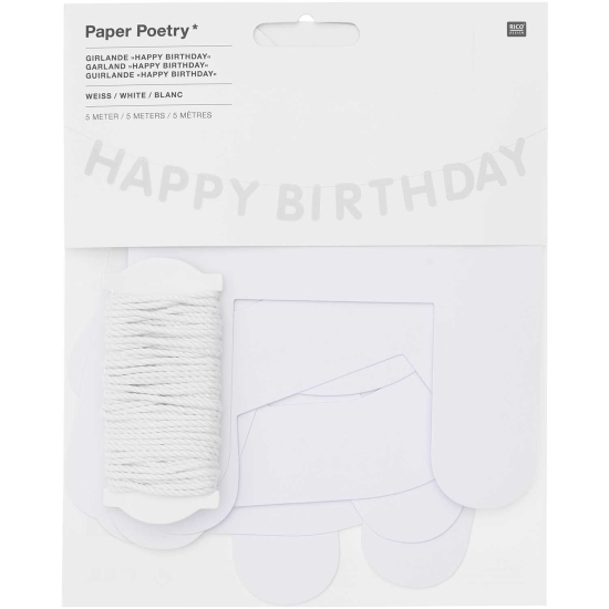 Rico Design - Paper Poetry Girlande Happy Birthday 5m