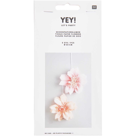 Rico Design - YEY! Let's Party Seidenpapierblumen Kirschblüten 2 Stück - 25 cm