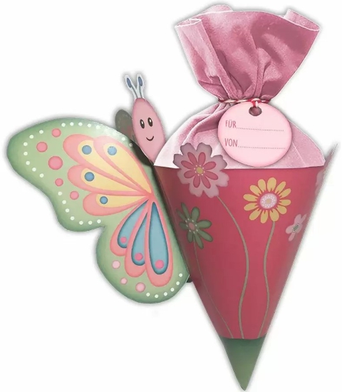 Wunderle - Wundertüte - Geschenktüte - Schmetterling Schultüte mini - Mädchen