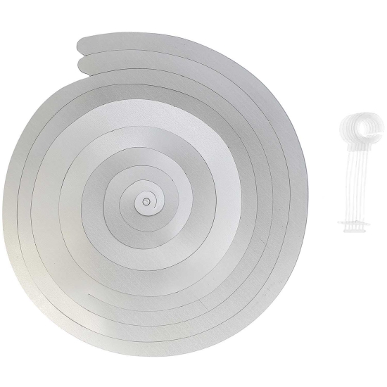 Rico Design - YEY! Let's Party - silberne Spiralluftschlangen - 60cm - 6 Stück