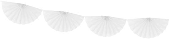 Fächergirlande - weiß - Ø40 cm - 300 cm