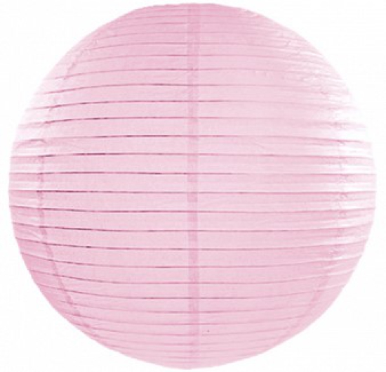 1 Lampion - Laterne - helles rosa - 25 cm