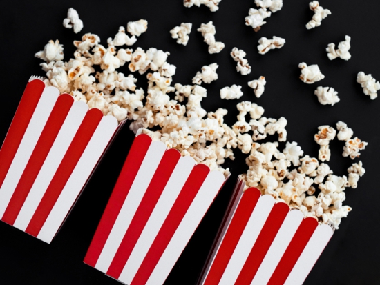 6 Snack - Popcorn - Boxen - rot - weiße - Streifen - Pirat - Pappe