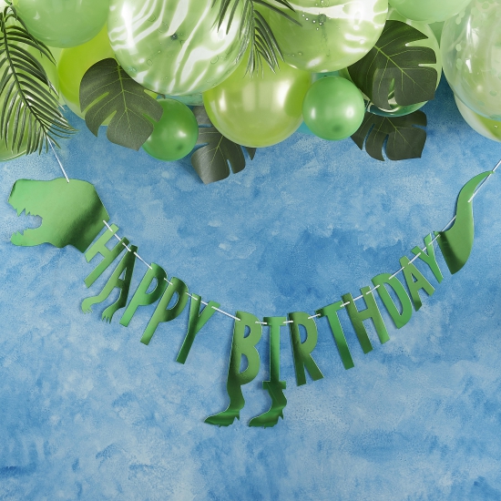 Ginger Ray - Happy Birthday Dinosaurier Party Buchstabengirlande
