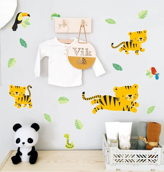 A Little Lovely Company - Wandsticker: Dschungel Tiger