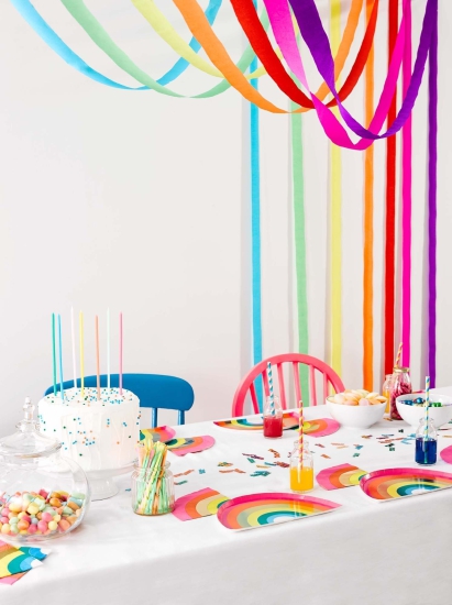 Talking Tables - Geburtstags - Strahlende Regenbogen - Luftschlangen