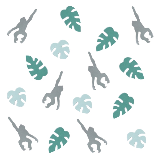 Ginger Ray - Konfetti - Streudeko - Safari - Blätter und Affen - 13g