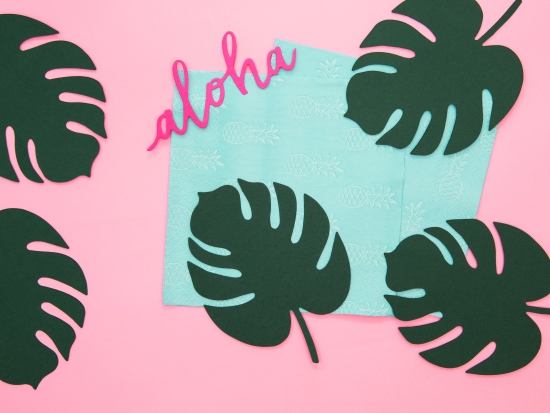 Platzkarten - Aloha - Dschungel - Jungle - Tropische Blätter - Palmblätter - 6-teilig