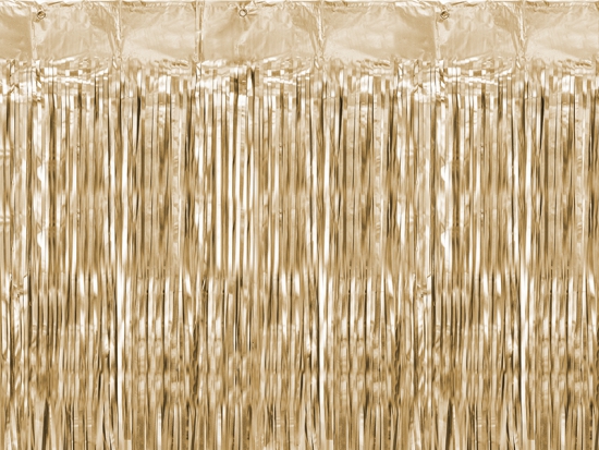 Lametta - Party - Glitzer - Vorhang - Gold - metallic - 90 x 250 cm