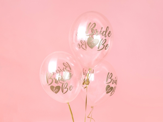Latexballon - "Bride to Be" - kristallklar - transparent - 30 cm