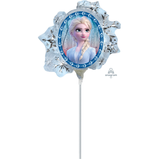 Folienballon am Stab - luftgefüllt - Disney - Frozen 2 - Die Eiskönigin 2 - Anna - Elsa