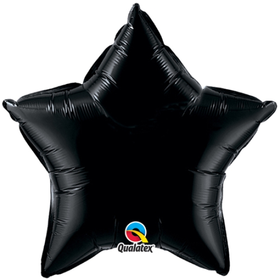 Folienballon - Stern - schwarz - glänzend - 50 cm